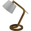 Lampes de bureau Tosel Lampe de chevet arqu&eacute; bois fonc&eacute; et gris Marron Unique. . Maison & D&eacute;co > Lampes de bureau.