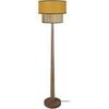 Lampadaires Tosel Lampadaire droit bois fonc&eacute; et jaune Marron Unique. . Maison & D&eacute;co > Lampadaires.