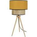 Lampes de bureau Tosel Lampe a poser tr&eacute;pied bois fonc&eacute; et jaune Marron Unique. . Maison & D&eacute;co > Lampes de bureau. Grenoble