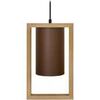 Lustres, suspensions et plafonniers Tosel Suspension carr&eacute; bois fonc&eacute; et marron Marron Unique. . Maison & D&eacute;co > Lustres, suspensions et plafonniers.