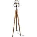 Lampadaires Tosel Lampadaire tr&eacute;pied bois fonc&eacute; et marron Marron Unique. . Maison & D&eacute;co > Lampadaires.