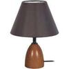 Lampes de bureau Tosel Lampe de chevet conique bois fonc&eacute; et marron Marron Unique. . Maison & D&eacute;co > Lampes de bureau.