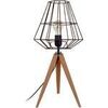 Lampes de bureau Tosel Lampe a poser tr&eacute;pied bois fonc&eacute; et marron Marron Unique. . Maison & D&eacute;co > Lampes de bureau.
