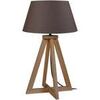 Lampes de bureau Tosel Lampe de chevet colonne bois fonc&eacute; et marron Marron Unique. . Maison & D&eacute;co > Lampes de bureau.