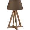 Lampes de bureau Tosel Lampe de chevet colonne bois fonc&eacute; et marron Marron Unique. . Maison & D&eacute;co > Lampes de bureau.