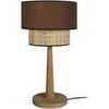 Lampes de bureau Tosel Lampe de chevet droit bois fonc&eacute; et marron Marron Unique. . Maison & D&eacute;co > Lampes de bureau.