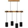 Lustres, suspensions et plafonniers Tosel Lustre bar bois fonc&eacute; et noir Marron Unique. . Maison & D&eacute;co > Lustres, suspensions et plafonniers.