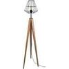 Lampadaires Tosel Lampadaire tr&eacute;pied bois fonc&eacute; et noir Marron Unique. . Maison & D&eacute;co > Lampadaires.