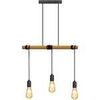 Lustres, suspensions et plafonniers Tosel Lustre bar bois fonc&eacute; et noir Marron Unique. . Maison & D&eacute;co > Lustres, suspensions et plafonniers.