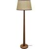 Lampadaires Tosel Lampadaire droit bois fonc&eacute; et paille Marron Unique. . Maison & D&eacute;co > Lampadaires.