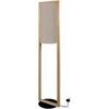 Lampadaires Tosel Lampadaire colonne bois fonc&eacute; et taupe Marron Unique. . Maison & D&eacute;co > Lampadaires.
