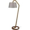 Lampadaires Tosel Lampadaire arqu&eacute; bois fonc&eacute; et taupe Marron Unique. . Maison & D&eacute;co > Lampadaires.