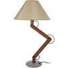 Lampes de bureau Tosel Lampe de chevet articul&eacute; bois fonc&eacute; et taupe Marron Unique. . Maison & D&eacute;co > Lampes de bureau.