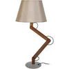 Lampes de bureau Tosel Lampe de chevet articul&eacute; bois fonc&eacute; et taupe Marron Unique. . Maison & D&eacute;co > Lampes de bureau.