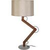 Lampes de bureau Tosel Lampe de chevet articul&eacute; bois fonc&eacute; et taupe Marron Unique. . Maison & D&eacute;co > Lampes de bureau.