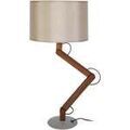 Lampes de bureau Tosel Lampe de chevet articul&eacute; bois fonc&eacute; et taupe Marron Unique. . Maison & D&eacute;co > Lampes de bureau.