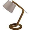 Lampes de bureau Tosel Lampe de chevet arqu&eacute; bois fonc&eacute; et taupe Marron Unique. . Maison & D&eacute;co > Lampes de bureau.