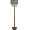 Lampadaires Tosel Lampadaire droit bois fonc&eacute; et vert Marron Unique. . Maison & D&eacute;co > Lampadaires.