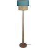 Lampadaires Tosel Lampadaire droit bois fonc&eacute; et vert Marron Unique. . Maison & D&eacute;co > Lampadaires.