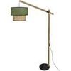 Lampadaires Tosel Lampadaire droit bois fonc&eacute; et vert Marron Unique. . Maison & D&eacute;co > Lampadaires.