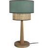 Lampes de bureau Tosel Lampe de chevet droit bois fonc&eacute; et vert Marron Unique. . Maison & D&eacute;co > Lampes de bureau.