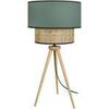 Lampes de bureau Tosel Lampe a poser tr&eacute;pied bois fonc&eacute; et vert petrole Marron Unique. . Maison & D&eacute;co > Lampes de bureau.