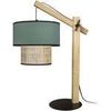Lampes de bureau Tosel Lampe a poser articul&eacute; bois fonc&eacute; et vert p&eacute;trole Marron Unique. . Maison & D&eacute;co > Lampes de bureau.