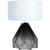 Lampes de bureau Tosel Lampe de salon g&eacute;om&eacute;trique verre fum&eacute; et blanc Noir Unique. . Maison & D&eacute;co > Lampes de bureau.