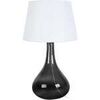 Lampes de bureau Tosel Lampe de chevet bouteille verre fum&eacute; et blanc Noir Unique. . Maison & D&eacute;co > Lampes de bureau.