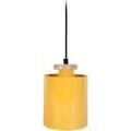 Lustres, suspensions et plafonniers Tosel Suspension cylindrique m&eacute;tal jaune Jaune Unique. . Maison & D&eacute;co > Lustres, suspensions et plafonniers. Grenoble