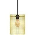 Lustres, suspensions et plafonniers Tosel Suspension cylindrique m&eacute;tal jaune Jaune Unique. . Maison & D&eacute;co > Lustres, suspensions et plafonniers.