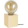 Lampes de bureau Tosel Lampe de chevet carr&eacute; bois jaune Jaune Unique. . Maison & D&eacute;co > Lampes de bureau.