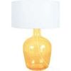 Lampes de bureau Tosel Lampe de chevet bouteille verre jaune et blanc Jaune Unique. . Maison & D&eacute;co > Lampes de bureau.