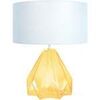 Lampes de bureau Tosel Lampe de salon g&eacute;om&eacute;trique verre jaune et blanc Jaune Unique. . Maison & D&eacute;co > Lampes de bureau.