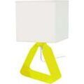 Lampes de bureau Tosel Lampe de chevet g&eacute;om&eacute;trique m&eacute;tal jaune et blanc Jaune Unique. . Maison & D&eacute;co > Lampes de bureau.