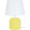 Lampes de bureau Tosel Lampe de chevet cylindrique bois jaune et blanc Jaune Unique. . Maison & D&eacute;co > Lampes de bureau.