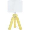 Lampes de bureau Tosel Lampe de chevet tr&eacute;pied bois jaune et blanc Jaune Unique. . Maison & D&eacute;co > Lampes de bureau.