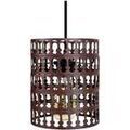 Lustres, suspensions et plafonniers Tosel Suspension cylindrique m&eacute;tal marron Marron Unique. . Maison & D&eacute;co > Lustres, suspensions et plafonniers.