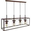 Lustres, suspensions et plafonniers Tosel Lustre poutre m&eacute;tal marron Marron Unique. . Maison & D&eacute;co > Lustres, suspensions et plafonniers.