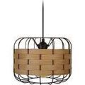 Lustres, suspensions et plafonniers Tosel Suspension cylindrique m&eacute;tal marron et naturel Marron Unique. . Maison & D&eacute;co > Lustres, suspensions et plafonniers.