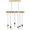 Lustres, suspensions et plafonniers Tosel Lustre bar bois naturel Beige Unique. . Maison & D&eacute;co > Lustres, suspensions et plafonniers.