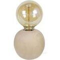 Lampes de bureau Tosel Lampe de chevet globe bois naturel Beige Unique. . Maison & D&eacute;co > Lampes de bureau.