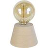 Lampes de bureau Tosel Lampe de chevet conique bois naturel Beige Unique. . Maison & D&eacute;co > Lampes de bureau.