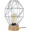 Lampes de bureau Tosel Lampe de chevet g&eacute;om&eacute;trique bois naturel et aluminium Beige Unique. . Maison & D&eacute;co > Lampes de bureau.
