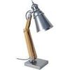Lampes de bureau Tosel Lampe de bureau articul&eacute; bois naturel et aluminium Beige Unique. . Maison & D&eacute;co > Lampes de bureau.