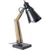 Lampes de bureau Tosel Lampe de bureau articul&eacute; bois naturel et anthracite Beige Unique. . Maison & D&eacute;co > Lampes de bureau.