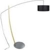 Lampadaires Tosel Lampadaire arqu&eacute; bois naturel et aluminium Beige Unique. . Maison & D&eacute;co > Lampadaires.