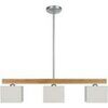 Lustres, suspensions et plafonniers Tosel Lustre poutre bois naturel et blanc Beige Unique. . Maison & D&eacute;co > Lustres, suspensions et plafonniers.