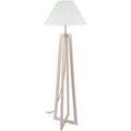 Luminaire sur Grenoble : Lampadaires Tosel Lampadaire colonne bois naturel et blanc Beige Unique. . Maison & D&eacute;co > Lampadaires.