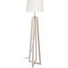 Lampadaires Tosel Lampadaire colonne bois naturel et blanc Beige Unique. . Maison & D&eacute;co > Lampadaires.